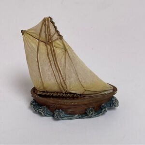 Vintage Resin Small Sailboat Figurine